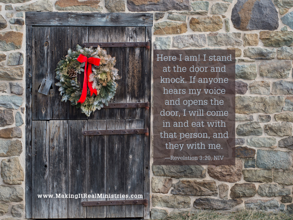 Can You Hear Christ Knocking Over the Hustle and Bustle of the Season?