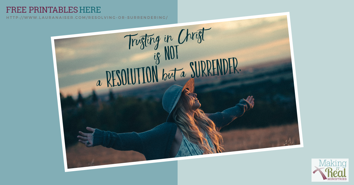 Are you resolving or surrendering?