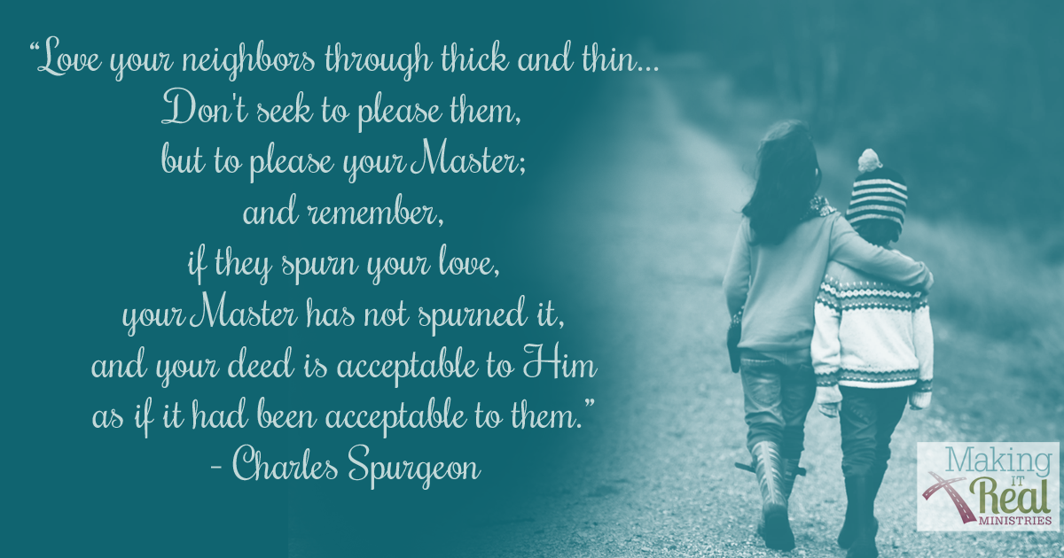 Loving doesn’t always equate with pleasing. Love anyway!