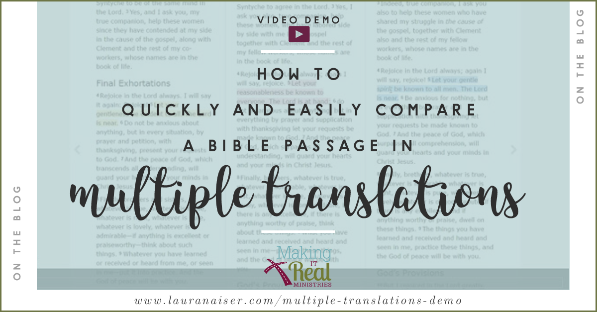 The Best Way I Know to Compare Multiple Bible Translations Side-by-Side